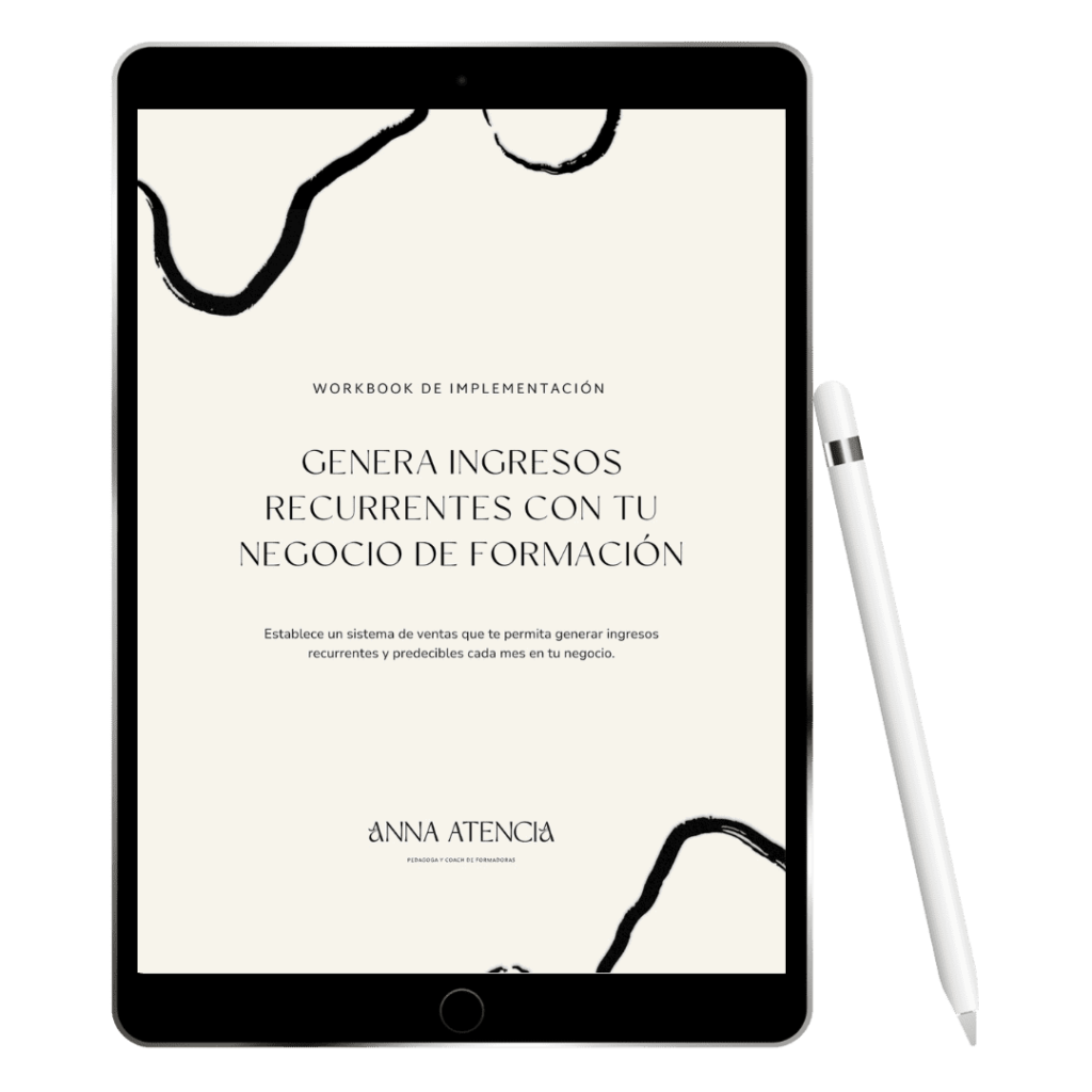 El training de ingresos recurrentes, el bonus exclusivo de FORMADORAS.