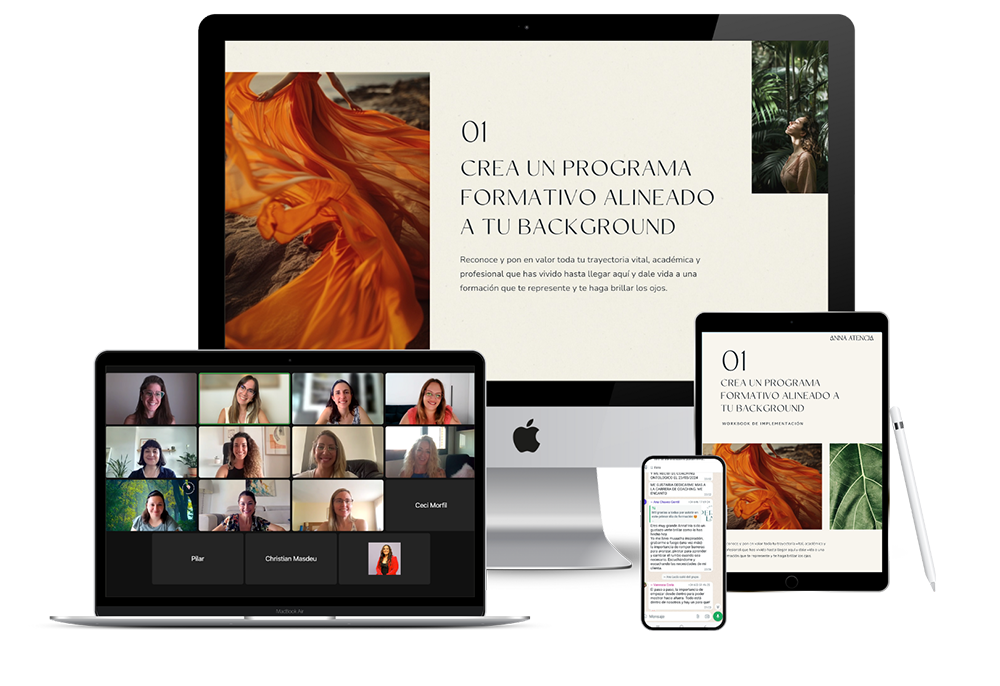 El contenido dentro de FORMADORAS, el programa grupal de Anna Atencia.